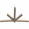 Ekena Millwork Alberta Smooth Timber Gable Bracket, Douglas Fir, 108"W x 72"H x 5 1/2"D x 5 1/2"F, 16/12 Pitch GBW108X72X0606ALB00SDF - alternate 2